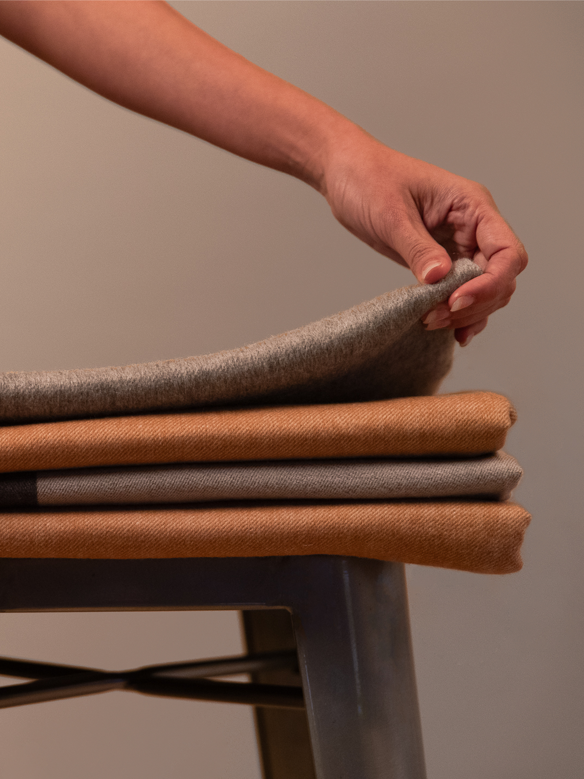Tan and Grey Stole