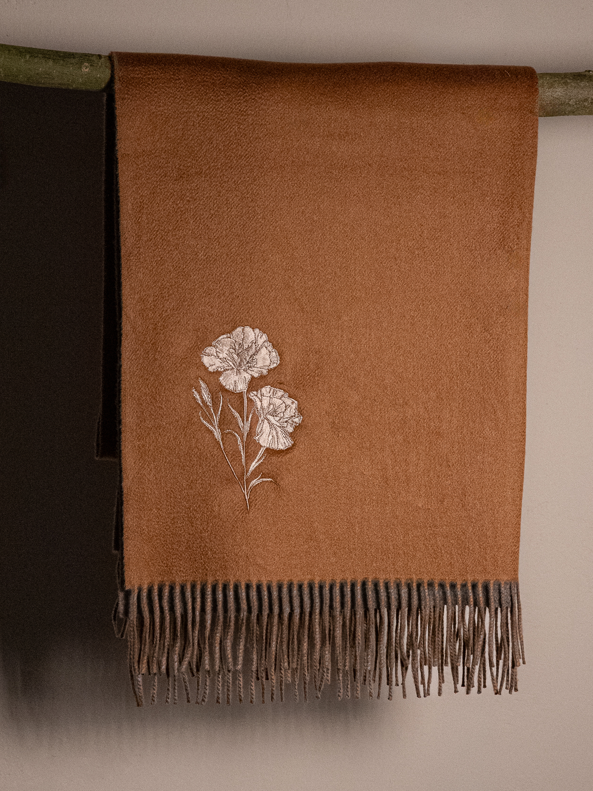 Tan and Grey Stole