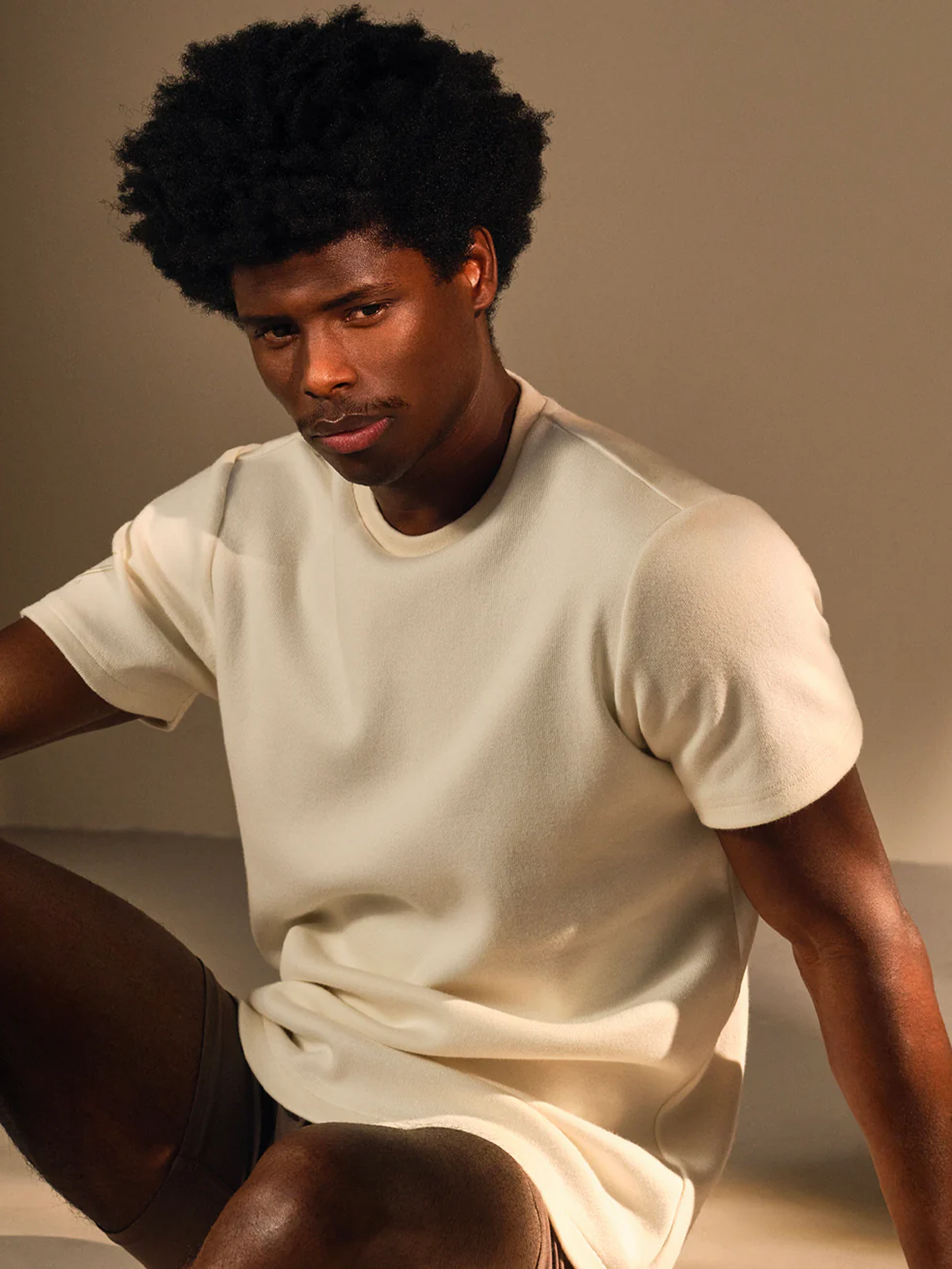 Brushed Cotton Cashmere Top