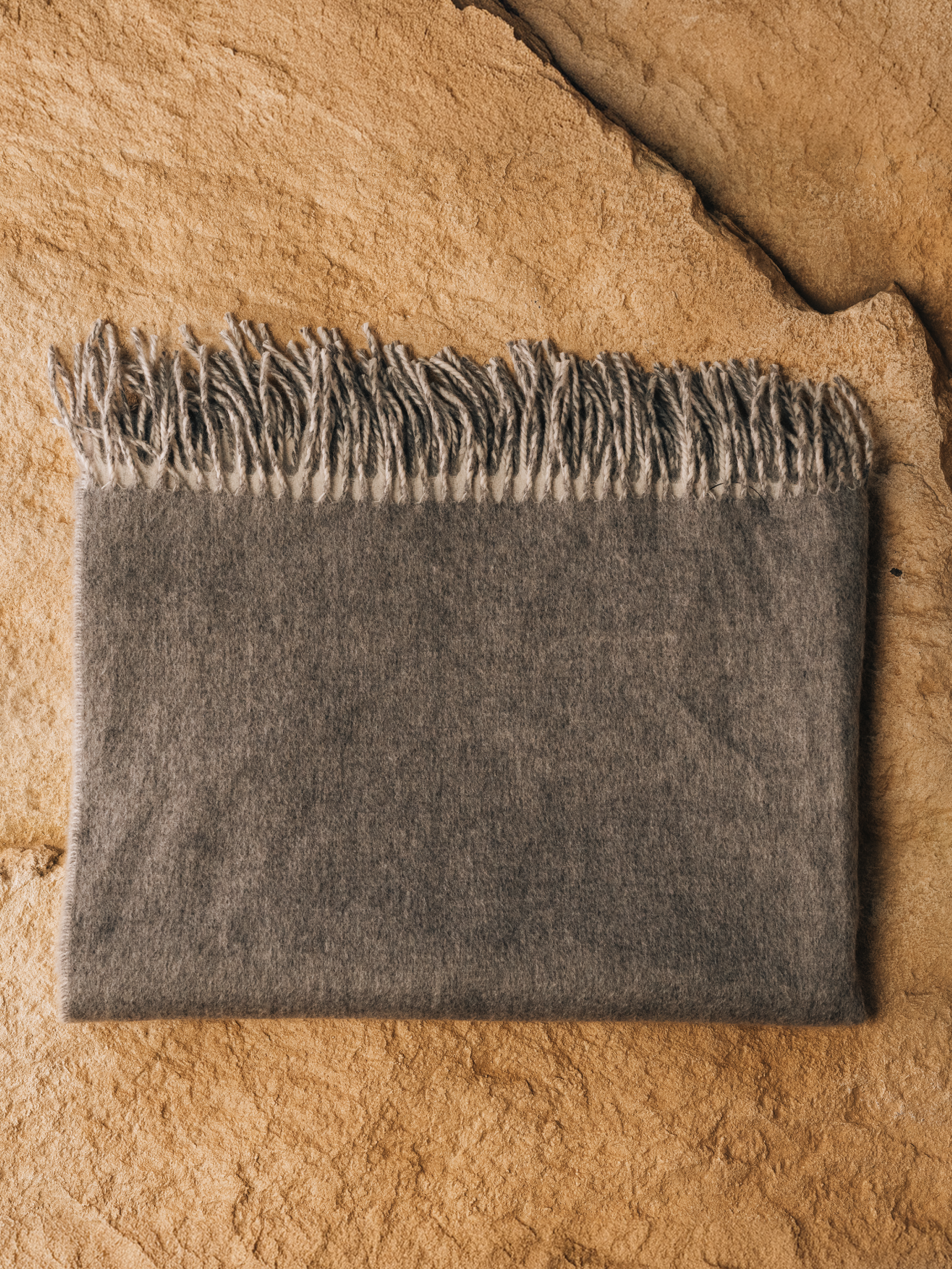 Grey and Cream Cashmere Stole