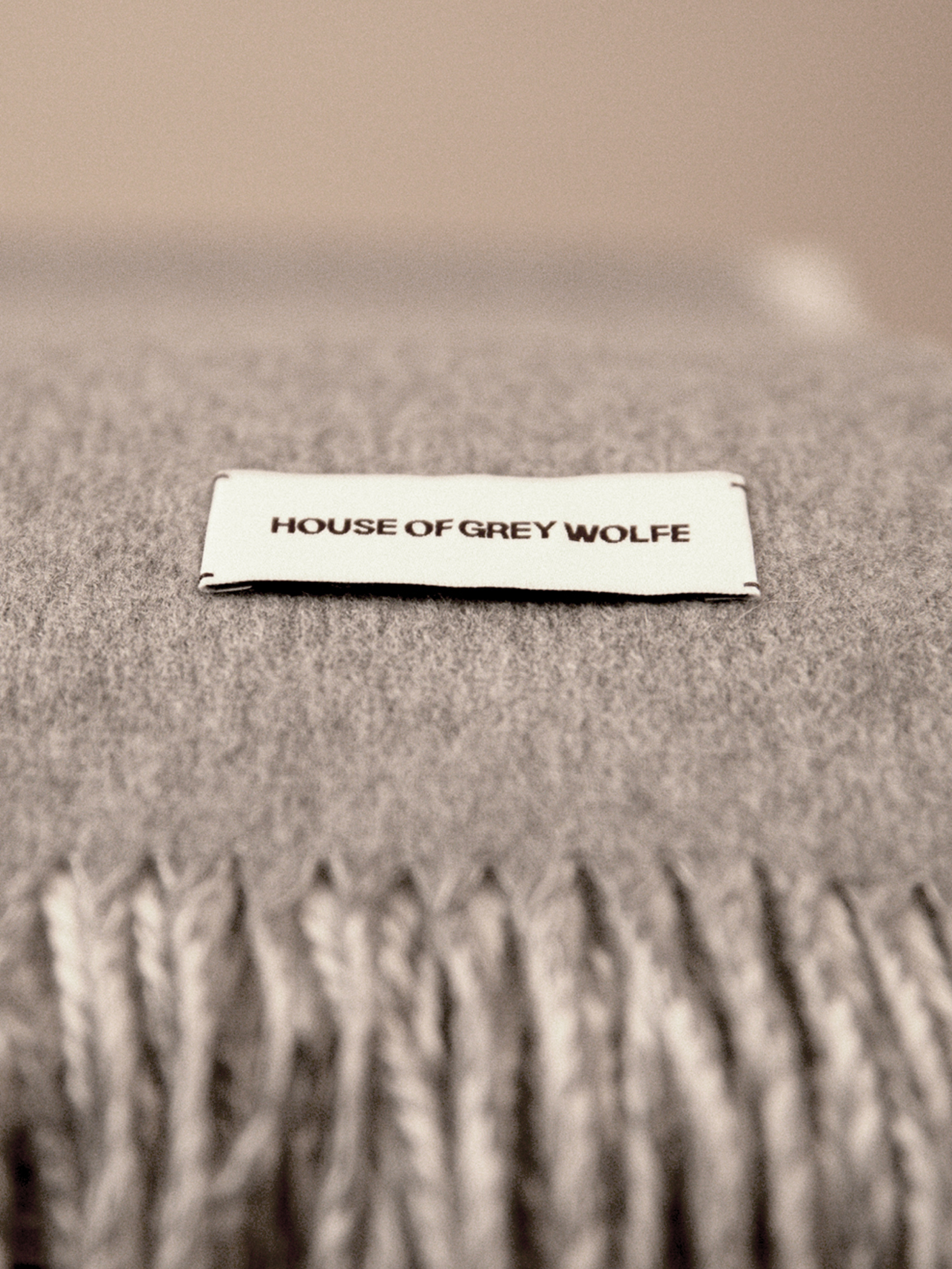 Grey and Cream Cashmere Stole