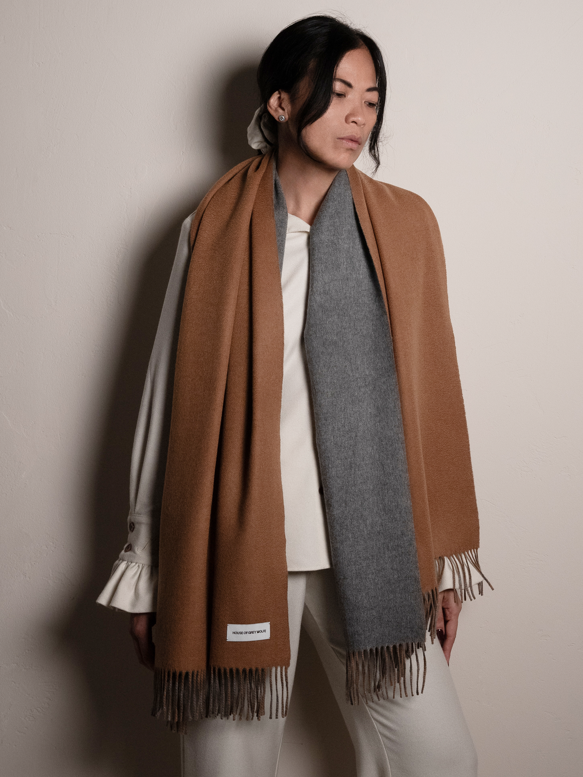 Tan and Grey Stole